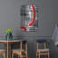 «Red Interrupted I» par Regina Moore, art mural en métal-791835910