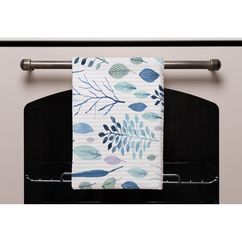 Cotton Floral Waffle Kitchen Towel