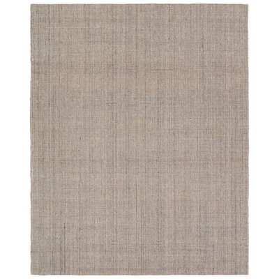  Sutton MOY04 Handmade Solid Tan and Gray Area Rug (6'x9')