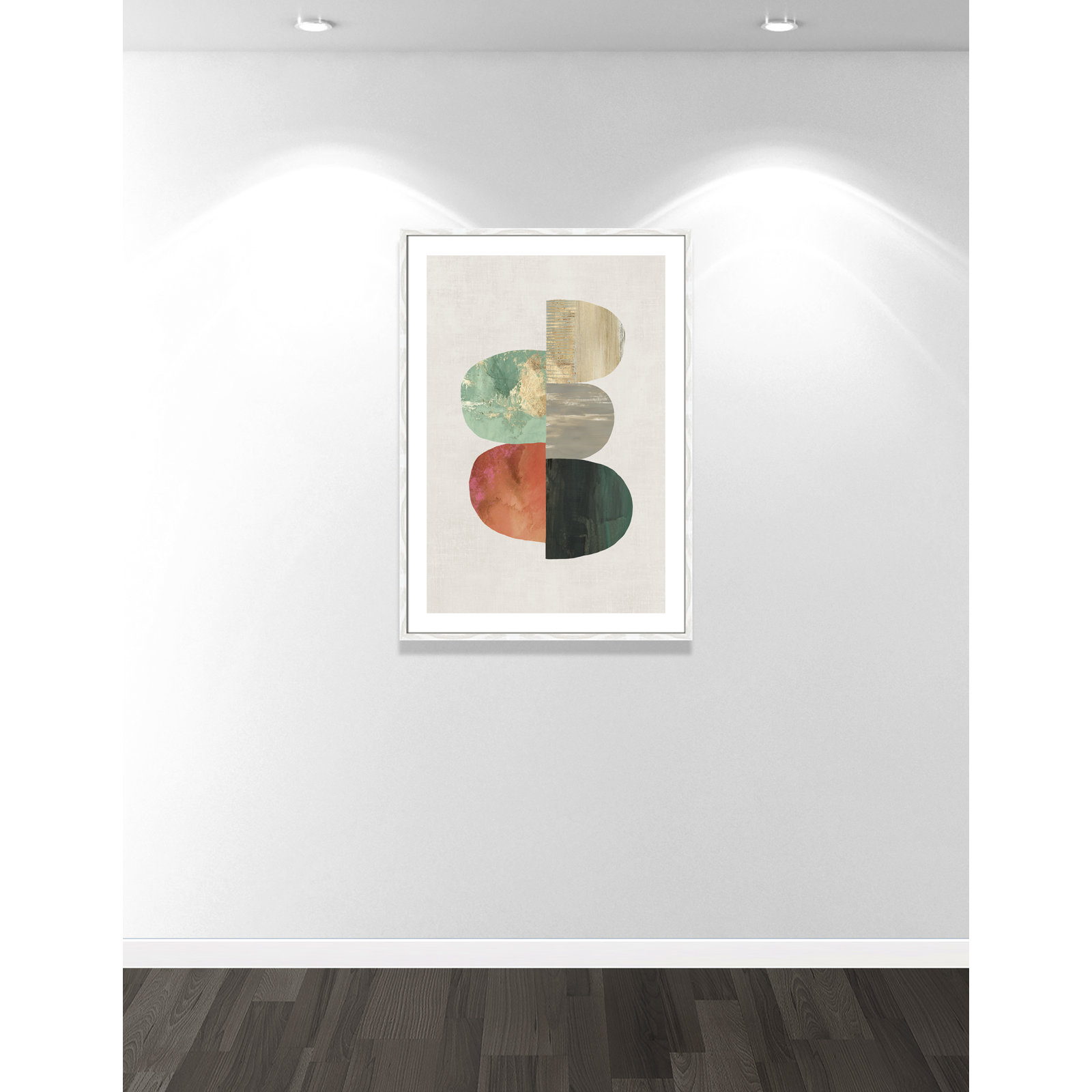 Evolving Energy I - Painting Print, Picture Framed Paper, 19" H x 16" W, Black Wood