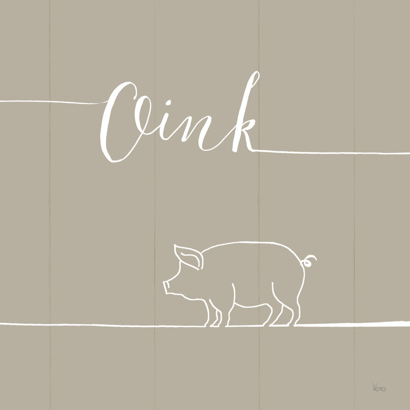 Underlined Farm V Greige by Veronique Charron - Wrapped Canvas Print, 91cm H x 91cm W x 3.8cm D