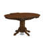7 Piece Kitchen Table & Chairs Set Consist of an Oval Dining Room Table with Butterfly Leaf and 6 Linen Fabric Chairs, Espresso-376621759-323625408