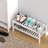 Shoe Rack 2-Tier Organizer-Stackable Storage Shelf With Multi-Function Combinations-Free Standing Bamboo Shoe Racks For Closet,Entryway,Hallway,Bathroom,Living Room Shoe Organization (White, 2-Tier)