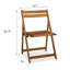 Ensemble de 2 chaises de patio pliantes en bois massif