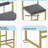 Upholstered Velvet Bar Stools Modern Dining Stools (Gold & Gray, Set of 2)-699154629-699154490