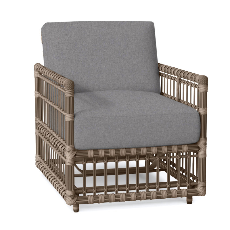 Newport Patio Chair with Cushions, Welt, Newport #66 Burlap, Verona Mist