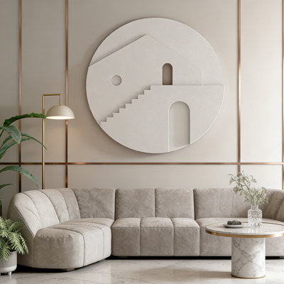 Minimalist White 3D Wall Art