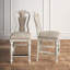 Chaise d'appoint à dossier Queen Anne en blanc antique / brun Colchester