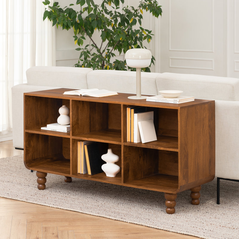 Paloma Open Shelves Solid Wood Media Unit