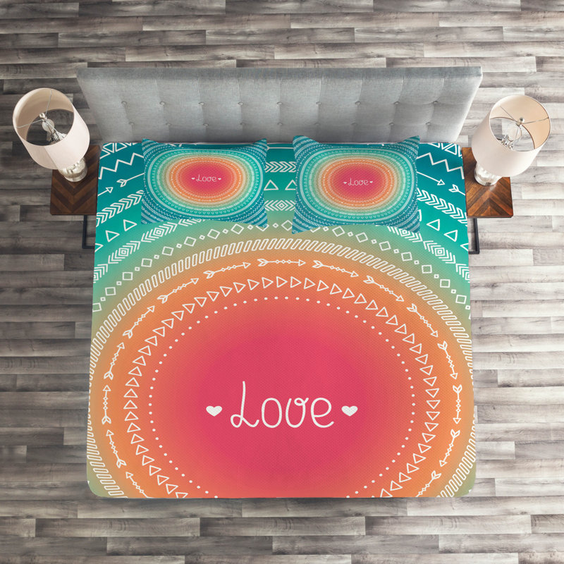 Rustic Geometric Shapes Coverlet