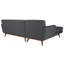 Canapé modulaire en lin Nicolettie