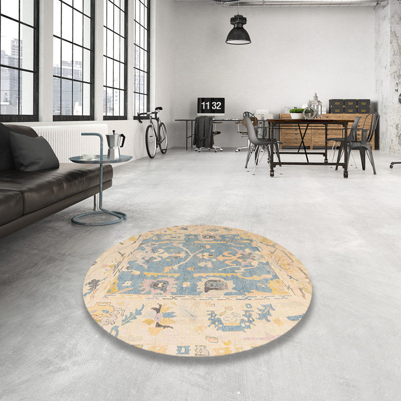 Tapis abstrait moderne 4343, Rond 5 pi
