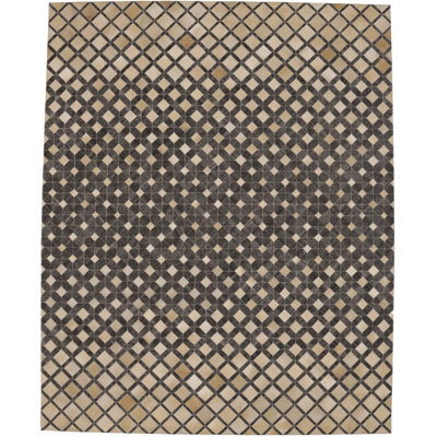 Performance Leather Geometric Indoor Rug