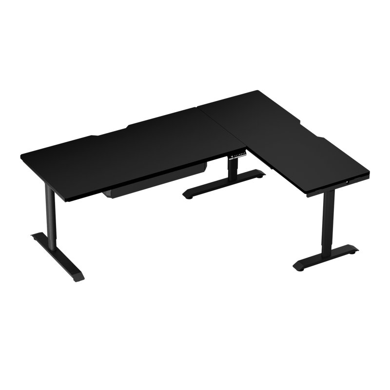Bureau debout modulaire électrique en L Creator