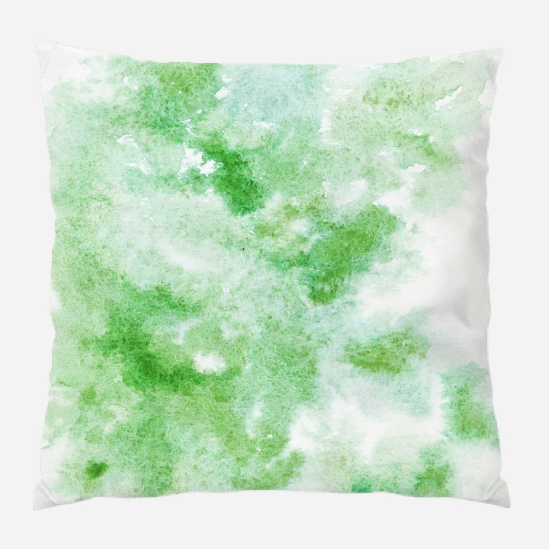Coussin décoratif aquarelle Lau, Microsuède, Intérieur