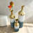 Decorative Metal Vases Set of 3