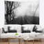 Tapisserie panorama paysage noir et blanc misty-28507379