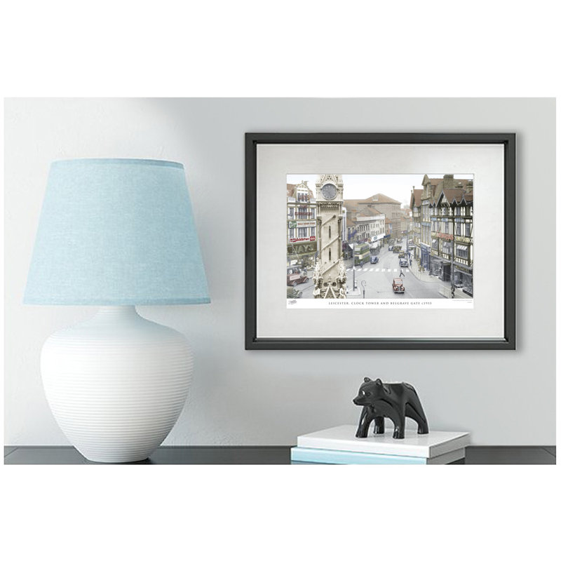 Leicester, Clock Tower And Belgrave Gate C1955 - Single Picture Frame Print, 43.5cm H x 53.4cm W x 2.3cm D