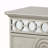 Silver 2-Drawer Nightstand