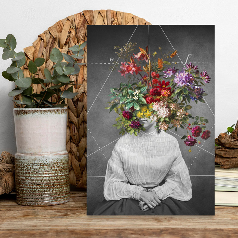 «Mathematical Beauty», art mural rétro sur fleur, H 18 po x l 12 po