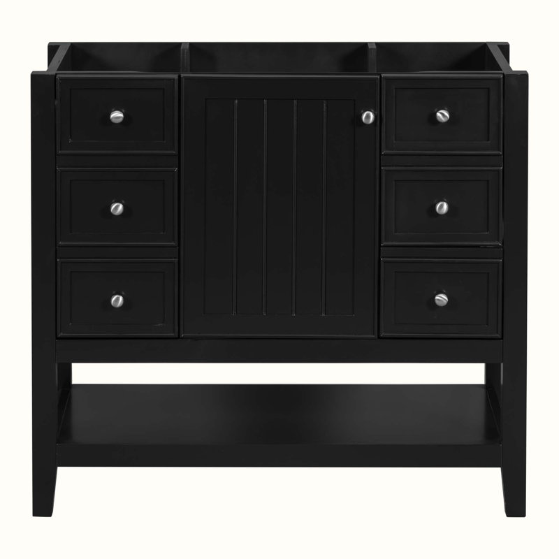 Base de meuble-lavabo simple 35,5 po seulement, Black