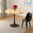 Modern Round / Oval Table: Natural Wood Color, Mdf Surface And Steel Tulip Bottom, Can Be Used As A Kitchen Dining Table Or A Mid-century Coffee Table In The Living Room
