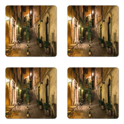 Square 4 Piece Coaster Set