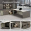Bureau de direction ergonomique moderne en L Achilles Luxury avec rangement intégré et gestion de l'alimentation-2120123000-2145306771