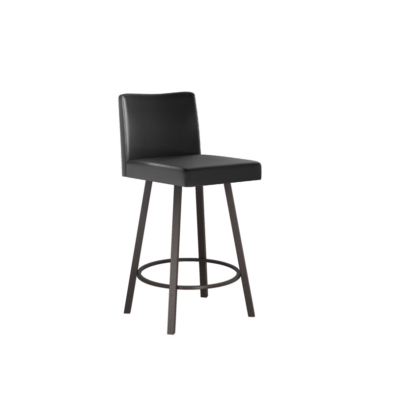 Tabouret de comptoir pivotant 26 po Godin, Noir, Tabouret de comptoir (siège d'une hauteur de 26 p