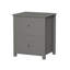 Crusoe End Table with 2 Drawers - Sofa Side Table with Silver Pull Knobs - Traditional Wooden Nightstand for Bedroom or Living Room
