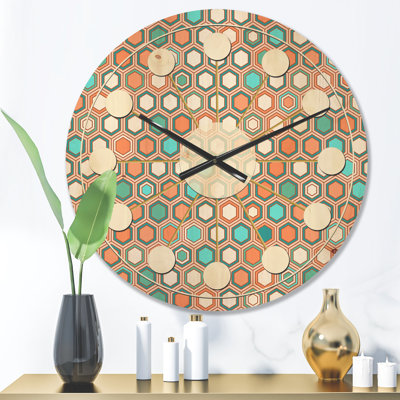 Horloge murale Hexagon