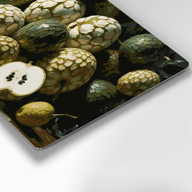 «Fruit Cherimoya Brown», art mural en métal, H 11 po x l 14 po