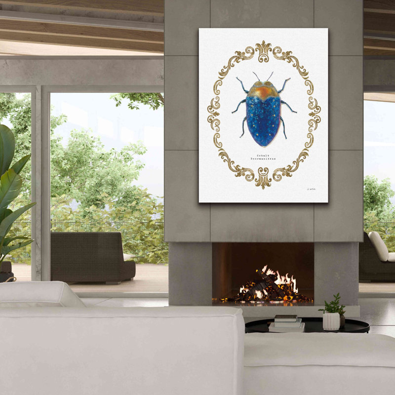 «Singita Adorning Coleoptera V on Canvas» par James Wiens, reproduction, H 54 po x l 40 po x P 1,5 po
