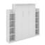Lit escamotable double avec tablettes et DEL