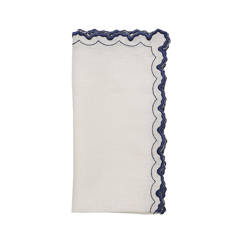 Arches Napkin, White/Blue