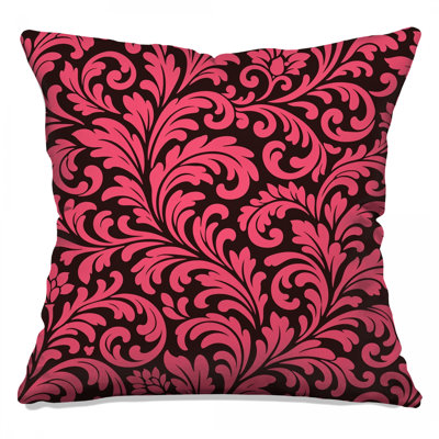 Coussins en damas rose