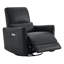 Fauteuil inclinable électrique pivotant en cuir Mikkel-593029250