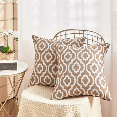 Housse de coussin jacquard