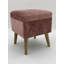 Bourquin 33Cm Velvet Square Footstool-1052378196