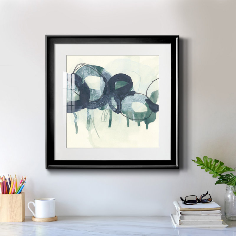 Chaîne Verdigris II - reproduction encadrée de qualité supérieure - prête à être accrochée2761790, Cadre noir
