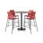 KFI Studios Round Bistro Table Set, 1 Table, 4 Stools-93623400-93623398-93623399