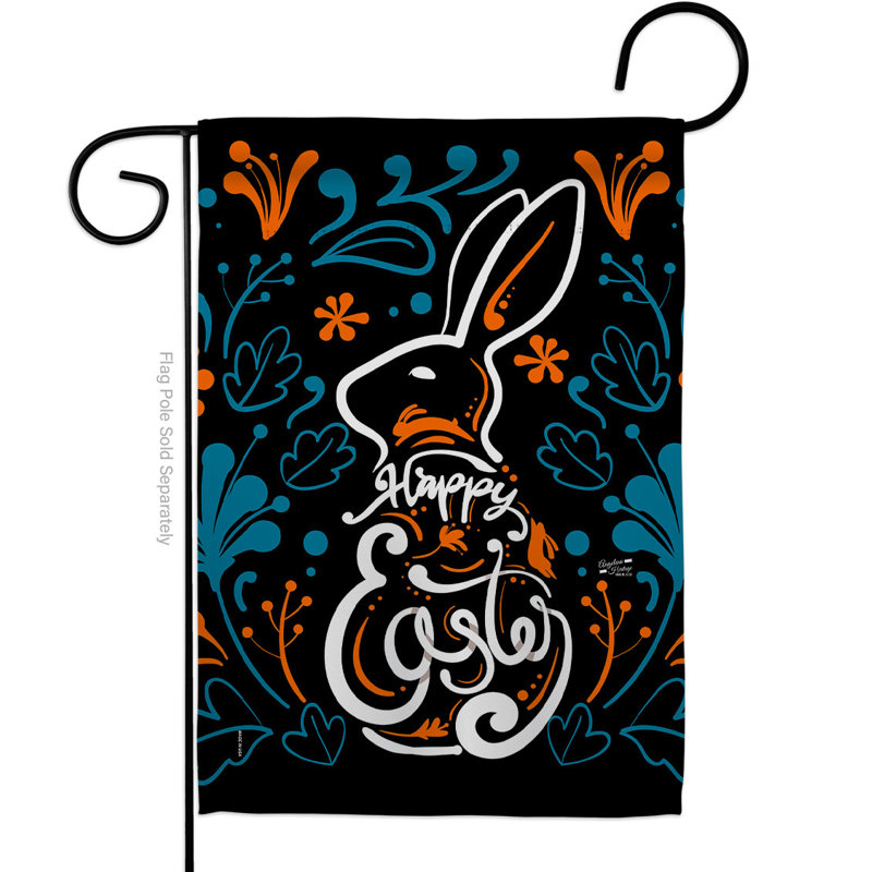 Drapeau de jardin à 2 côtés en polyester 19 x 13 po