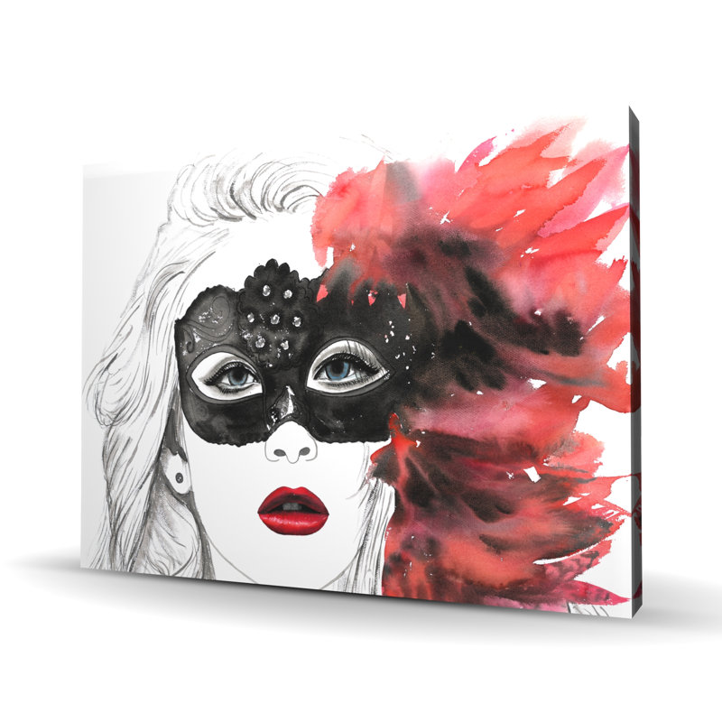 Masked Ball - Toile de salon en plumes pour la décoration intérieure