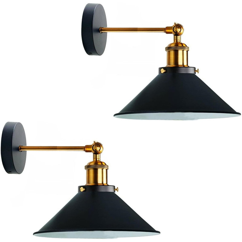 Armed Sconce, Black Inner White