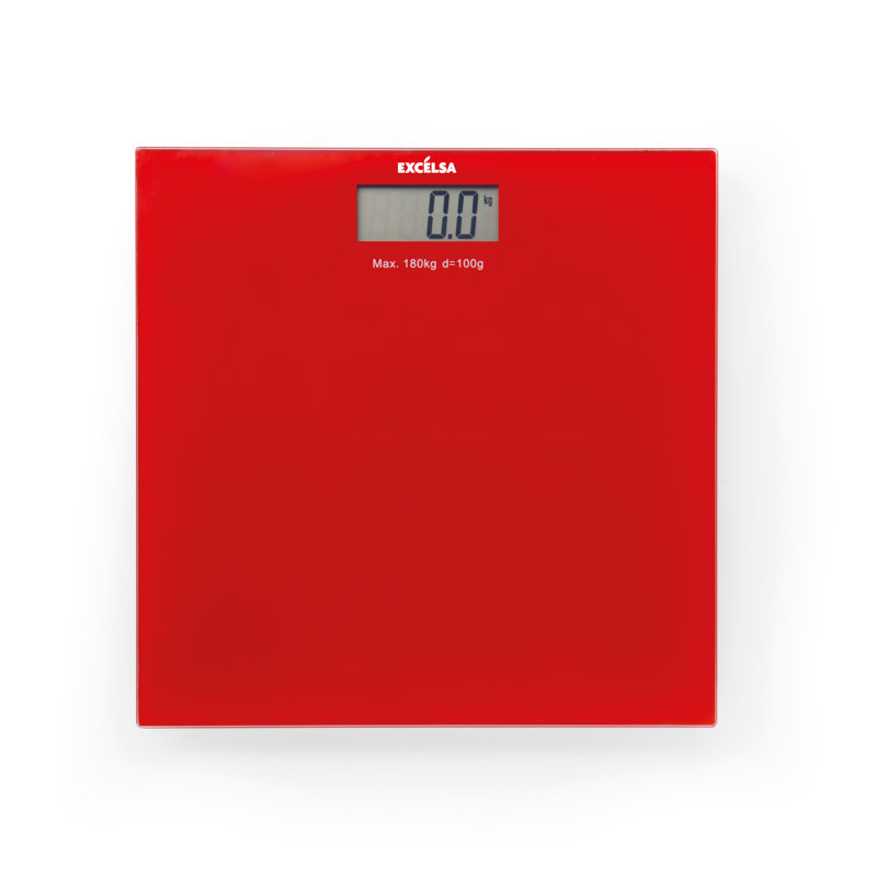 Excelsa Spa Digital Bathroom Scale, Red