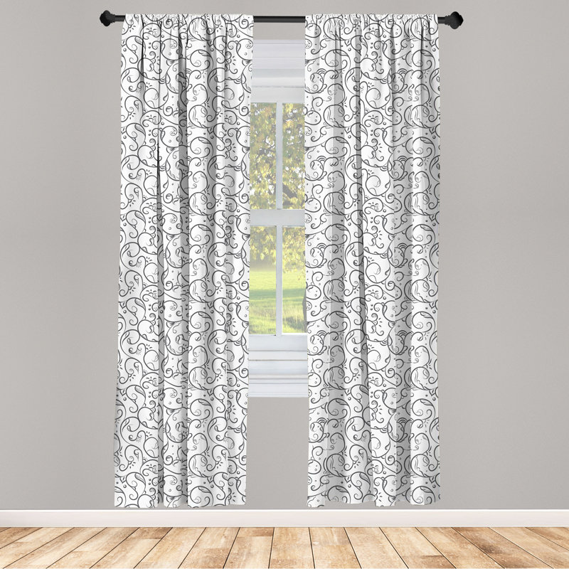 Rideaux 4 panneaux East Urban Home, L 56 po x L 63 po