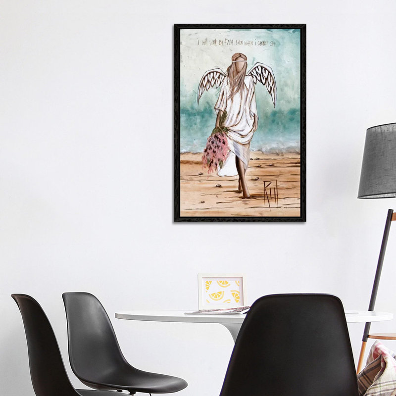 Walk by Faith - Painting Print on Canvas, Black Framed, 101.6 cm H x 66.04 cm W