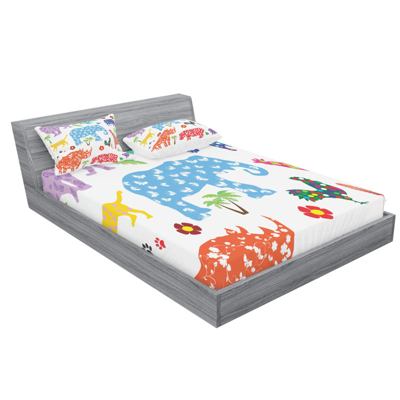 Microfiber Sheet Set, Queen Sheet Set with Fitted Sheet
