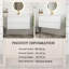 Meuble-lavabo blanc brillant 36 po avec lavabo en céramique, armoire avec 2 grands tiroirs, système de fermeture en douceur-1758185162