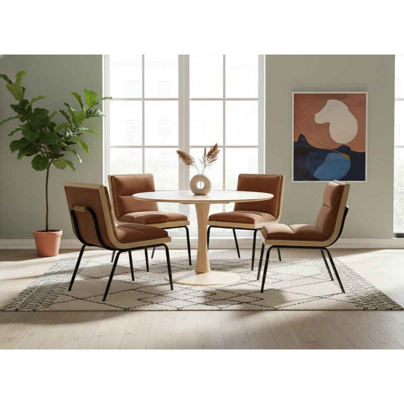Chaise Viceroy, Tissu de polyester cognac